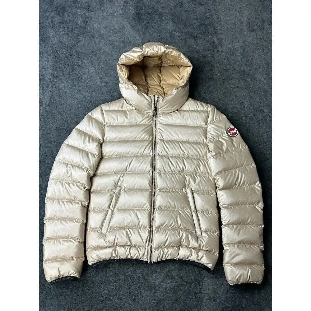 Colmar Girls Bronze Metallic Hooded Puffer Coat Jacket Size 12 Year Quilted